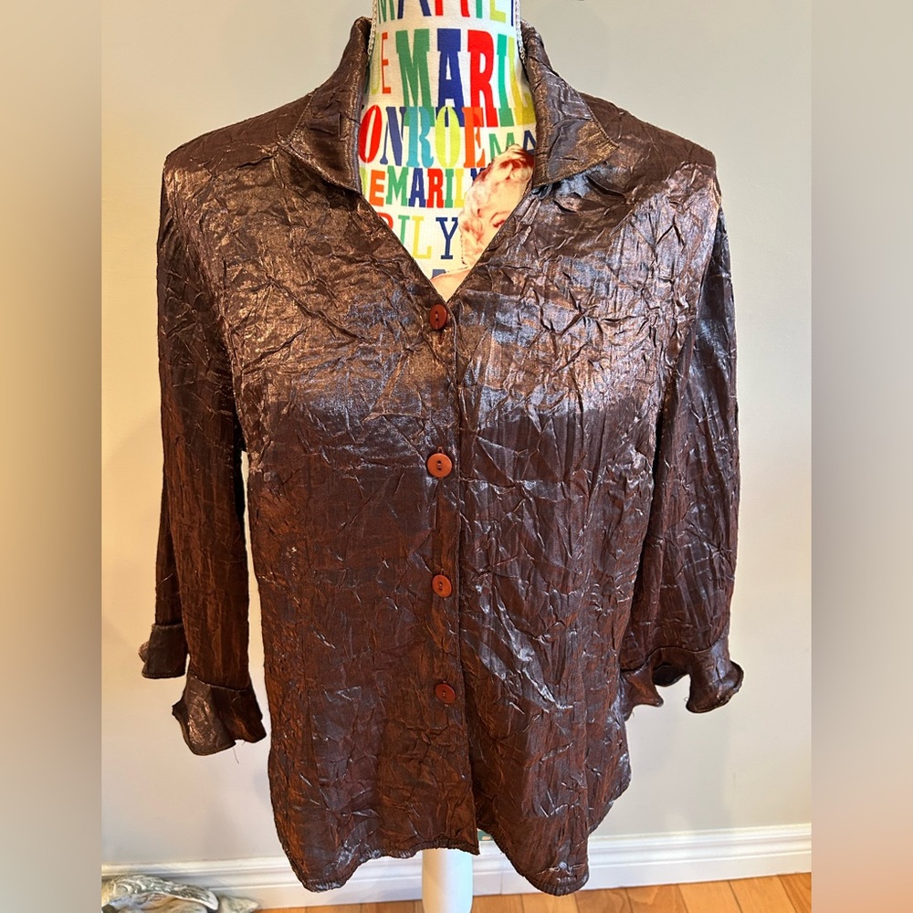Vintage Laurel Brown Women's Top Made in Canada 🇨🇦